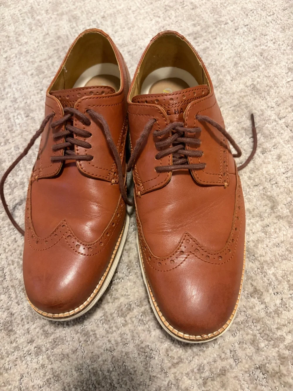 Cole Haan Men's Tan Wingtip Oxfords